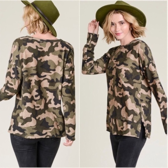 ValMarie Tops - VALMARIE Boutique Camo Top, size small